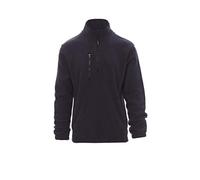 PAYPER Pirenei Felpa Pile da Lavoro Uomo Donna 100% Poliestere Mezza Chiusura Zip Elastici stringi Polso Tasca Frontale Blu Navy (M)