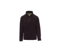 Payper Pirenei Felpa Pile da Lavoro Uomo Donna 100% Poliestere Mezza Chiusura Zip Elastici stringi Polso Tasca Frontale (Nero-XL)