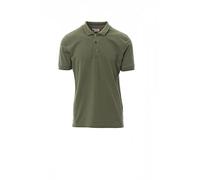 PAYPER Polo da Uomo A Manica Corta con 3 Bottoni in Tinta Effetto Perlato Venice (M - Verde Army) Anche con Ricamo E Stampa