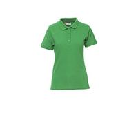 PAYPER Polo Sfiancata da Donna A Manica Corta con 4 Bottoni in Tinta Effetto Perlato Venice Lady - Jelly Green - XXL