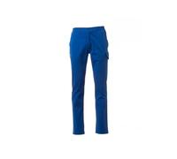 Payper Power Stretch Pantaloni da Lavoro Uomo in Cotone Elasticizzato Multitasche con Porta Metro Divisa Aziendale (IT, Testo, L, Regular, Regular, Blu Royal)