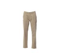 Payper Power Stretch Summer Pantalone da Uomo in Tessuto Ripstop Stretch Leggero Chiusura Zip e Bottone Multitasche (IT, Testo, S, Regular, Regular, Kaki)