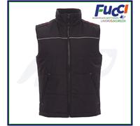 PAYPER Radar 2.0 Gilet Unisex da Uomo Donna 100% Poliestere Chiusura Zip Retro Sagomato Interno Imbottito Pile Tasche Esterne Bande Reflex Lavoro Nero (M)