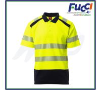Payper ROAD Polo Alta Visibilità Manica Corta con Bande Riflettenti Segmentate