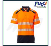 Payper ROAD Polo Alta Visibilità Manica Corta con Bande Riflettenti Segmentate