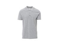 PAYPER Rome Melange Polo Unisex Uomo Donna a Manica Corta Misto Cotone Effetto Perlato Spacchetti Laterali Grigio (L)