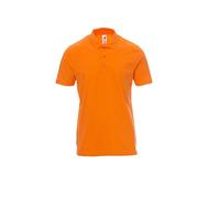 Payper Rome Polo da Uomo a Manica Corta in 100% Cotone Piquet Tre Bottoni (IT, Testo, 3XL, Regular, Regular, Arancione)