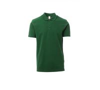 Payper Rome Polo da Uomo a Manica Corta in 100% Cotone Piquet Tre Bottoni (IT, Testo, 4XL, Regular, Regular, Verde Scuro)