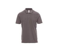 Payper Rome Polo da Uomo a Manica Corta in 100% Cotone Piquet Tre Bottoni (IT, Testo, 5XL, Regular, Regular, Smoke Grey)
