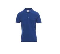 Payper Rome Polo da Uomo a Manica Corta in 100% Cotone Piquet Tre Bottoni (IT, Testo, 5XL, Regular, Regular, Blu Royal)