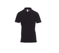 Payper Rome Polo da Uomo a Manica Corta in 100% Cotone Piquet Tre Bottoni (IT, Testo, 5XL, Regular, Regular, Nero)