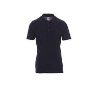 Payper Rome Polo da Uomo a Manica Corta in 100% Cotone Piquet Tre Bottoni (IT, Testo, 5XL, Regular, Regular, Blu Navy)