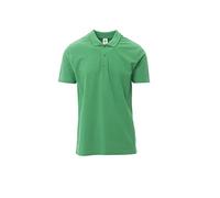 PAYPER Rome Polo Unisex Uomo Donna a Manica Corta 100% Cotone Effetto Perlato Spacchetti Laterali Jelly Green (3XL)