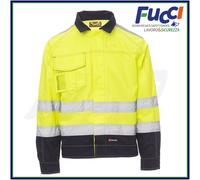 Payper SAFE HI-VI Giacca Alta Visibilità Unisex Twill 250g con Tasche e Badge