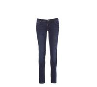 PAYPER San Francisco Lady Pantalone da Donna Taglio Jeans Misto Denim Tasche Laterali Chiusura con Zip Porta Metro Effetto Consumato delavè Gamba a Tubo Blu Denim (42)