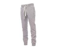 PAYPER Seattle Pantalone da Uomo in Felpa Misto Cotone Tasche Frontali con Rib Coulisse in Corda (Grigio Melange, 3XL)
