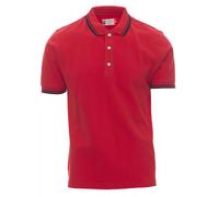 PAYPER SKIPPER Polo da Uomo Manica Corta in cotone 3 bottoni Bordini a Contrasto