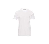 PAYPER Sunrise T-Shirt Maglia Maglietta Mezza Manica Corta da Uomo Jersey 100% Cotone Girocollo Bianco (3XL)