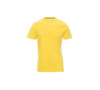 PAYPER Sunrise T-Shirt Maglia Maglietta Mezza Manica Corta da Uomo Jersey 100% Cotone Girocollo Giallo (M)