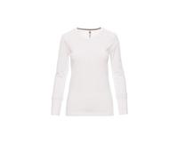 PAYPER T-Shirt Girocollo Manica Lunga Sfiancata da Donna PINETA Lady (L - Bianco) Anche con Ricamo E Stampa
