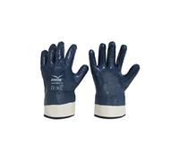 Payper TANK NBR4 Guanti da lavoro unisex 100% cotone spalmato gomma nitrilica tutto rivestito manichetta Blu, Conf.12 paia (9)