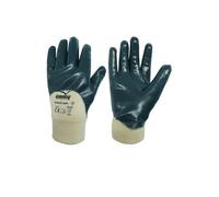 Payper TANKER NBR1 Guanti da lavoro 100% cotone spalmato gomma nitrilica polsino in maglia Blu, Conf. 12 paia (10)