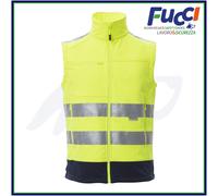 Payper TRAFFIC Gilet Softshell Alta Visibilità Bande 3M Zip SBS Porta Badge