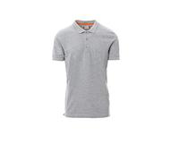 PAYPER Venice Polo da Uomo a Manica Corta Misto Cotone Effetto Perlato Spacchetti Laterali Rinforzo Sagomato Retro Taglie Forti Grigio Melange (4XL)