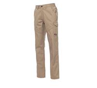 PAYPER Worker Pantalone da Lavoro Unisex Donna Uomo multistagione 100% Cotone Chiusura Zip Tasche Anteriori Laterali Posteriori Porta Metro Bande Reflex (5XL)