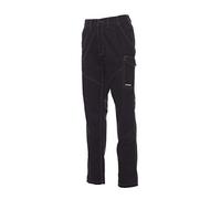 PAYPER Worker Pantalone da Lavoro Unisex Donna Uomo multistagione 100% Cotone Chiusura Zip Tasche Anteriori Laterali Posteriori Porta Metro Bande Reflex Nero (XL)