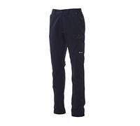 PAYPER Worker PRO Pantalone da Lavoro Unisex Donna Uomo multistagione Misto Cotone Poliestere Chiusura Zip Tasche Anteriori Posteriori Porta Metro Passanti in Vita Banda Reflex (Blu Navy, L)