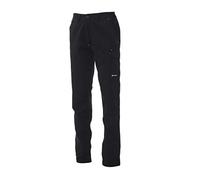 PAYPER Worker PRO Pantalone da Lavoro Unisex Donna Uomo multistagione Misto Cotone Poliestere Chiusura Zip Tasche Anteriori Posteriori Porta Metro Passanti in Vita Banda Reflex (Nero, M)