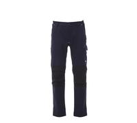 Payper Worker Tech Pantaloni da Lavoro da Uomo e Donna Unisex in Poliestere e Cotone con Inserti per Ginocchiere (IT, Testo, L, Regular, Regular, Blu Navy)