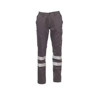 Payper WORKER WINTER REFLEX Pantalone unisex uomo donna 100% cotone bande reflex tasche laterali posteriori Grigio Smoke (M)