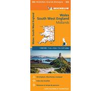 Pays de Galles, Angleterre Sud-Ouest, Midlands 11503: Wegenkaart Schaal 1 : 400.000