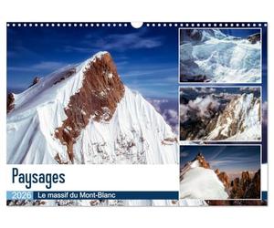 Paysages Le massif du Mont-Blanc (Calendrier mural 2026 DIN A3 vertical), CALVENDO calendrier mensuel: Le massif du Mont-Blanc vu d'avion