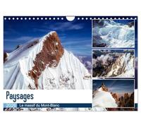 Paysages Le massif du Mont-Blanc (Calendrier mural 2026 DIN A4 vertical), CALVENDO calendrier mensuel: Le massif du Mont-Blanc vu d'avion