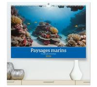 Paysages marins Une plongée fantastique (Calendrier mural 2026 DIN A2 vertical) calendrier de bureau: Découverte des fantastiques fonds marins