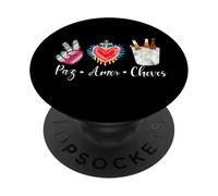 Paz Amor Cheves Fiesta Cinco de Mayo Party Borracho Mexicans PopSockets PopGrip Adesivo