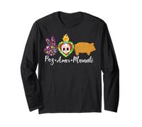 Paz, Amor Y Marranito Pan Dulce De Muerto Maglia a Manica