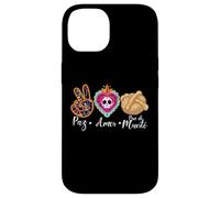 Paz, Amor Y Pan Dulce Dia de Los Muertos Sugar Skull Custodia per iPhone 14