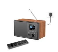 PAZEAU Radio Vintage DAB+/FM con Bluetooth 5.0, DAB Plus Digitale Radiosveglia Doppio Allarme, Telecomando, Porta USB/AUX, 30 Stazioni Preimpostate - Ideale per Cucina/Camera, Regalo di Qualità