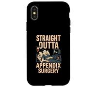 Paziente ospedaliero dritto fuori appendice chirurgia divertente uomo Custodia per iPhone X/XS