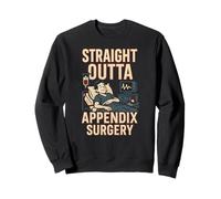 Paziente ospedaliero Dritto Fuori appendice chirurgia Divertente Uomo Felpa