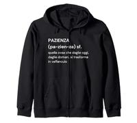 Pazienza: Definizione Stilizzata e Divertente per Uomo Donna Felpa con Cappuccio