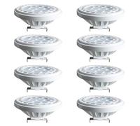 PAZWAHF AR111 Lampadina con riflettore 1500 lumen 15 Watt (equivalente a 100 W alogeno) Angolo del fascio di 60 gradi Base G53 CA/CC 12 V Faretto a bassa tensione non dimmerabile (8 PZ)