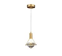 PAZWAHF Ciondolo Singolo a LED in Metallo Cristallo Ottone di Lusso, lampadari Moderni in Cristallo con Diamanti, Soggiorno in Camera da Letto, lampadari in Cristallo