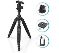 Pazzimo Cavalletto Tre Gambe Alluminio Viaggiare 146cm 3D 360° Testa