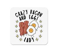 Pazzo Bacon E Uova Donna Stars Frigo Magnete Divertente Cibo Amante Colazione