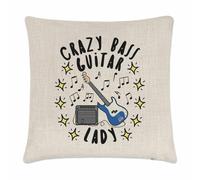 Pazzo Basso Chitarra Donna Stars Copricuscino Cuscino Mamma Festa Della Ragazza